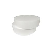 DecoPorex Blocchi rotondi in polistirolo Ø 40 cm x 10 cm per lavori di bricolage e decorazioni (2 pezzi)