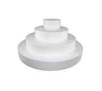 DecoPorex - Kit base torta rotonda 4 altezze (10/20/30/40cm) in polistirolo - Torta di porex circolare