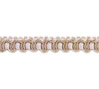 DÉCOPRO 1/2" Collezione Imperiale Nastro Gimp Braid, Sabbie Bianche [9 Yarde]