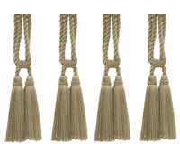 DÉCOPRO Set Di 4 Fermatende A Doppio Pompon, Colore# A10 - Beige Arenaria