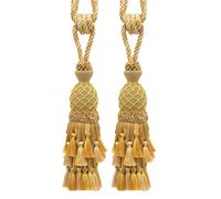 Décopro Tendine Nappa Fermatende, Colore #4975 - Rustico Oro [ Set Di 2]