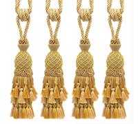 Décopro Tendine Nappa Fermatende, Colore #4975 - Rustico Oro [ Set Di 4]