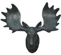 Decor Art Testa di alce montaggio a parete falsa tassidermia decorazione da parete scultura fatta a mano scultura da appendere statua per studio domestico 15,7 x 35,5 x 41,5 cm