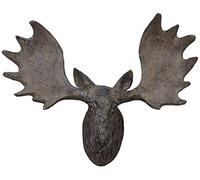 Decor Art Testa di alce montaggio a parete falsa tassidermia decorazione da parete scultura fatta a mano scultura da appendere statua per studio domestico 15,7 x 35,5 x 41,5 cm