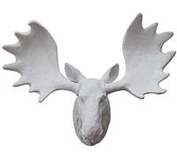 Decor Art Testa di alce montaggio a parete falsa tassidermia decorazione da parete scultura fatta a mano scultura da appendere statua per studio domestico 15,7 x 35,5 x 41,5 cm