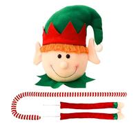 Décor Câlin Pour Sapin De Noël - Décoration Drôle En Peluche Avec des Bras Et UNE Canne, Peluche Drôle Avec des Bras Et UNE Canne | Câlin Du Sommet De Sapin,Pour La Célébration Et Saisonnière