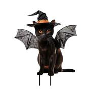 Decor con paletti di cantiere del gufo - di pollo 2d | Decorazione statue di Halloween Cat Yard | Silhouettes di palette decorative in metallo zucca pollo e alberi per il canotto di cortil