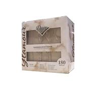 Decor Decorline - Set di posate e riutilizzabili in plastica durevole - 180 pezzi - 80 forchette, 40 coltelli, 40 cucchiaini e 20 cucchiaini - Glamour Collection - Trasparente