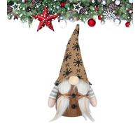 Décor En Peluche Gnome De Noël - Nain Ultra Doux 25cm Avec Flocon De Neige, Ornement Sans Visage Rudolph | Décoration D’Intérieur Mignonne Pour Maison, Table, Bureau, Collection Et Cadeau