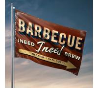 Decor For Man Cave Barbecue Brew: No Sushi Allowed! Bandiera Portico Bandiera Cool Bandiere per Uomo Caverna (152 x 244 cm)