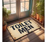 Decor For Man Cave First Class Toilet Signage Zerbino Grande Benvenuto Zerbino per porta d'ingresso Grande Porta Caduta (40 x 60 cm)