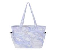 decor gift Argento Bianco di Lusso Texture Marmo Donne Tote Bag Borsa a Spalla per la Palestra con Tasca bolso de mano para mujer