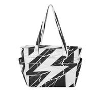 decor gift Astratto Fulmine Segno Bianco Nero Carino Tote Bag per le Donne Borsa da Palestra per il Lavoro con Portabicchiere bolsa para gimnasio