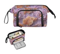 decor gift Astucci floreali in giada cinese lilla e pesca Astuccio rigido di grande capacità con manico per adulti Kindergarten articulos para la escuela