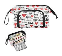 decor gift Astuccio per penne a forma di cuore rosso per San Valentino, grande capacità, portatile, per infermieri, scuole medie estuche para marcadores