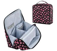 decor gift Beauty case con divisori cuore stella leopardo zebre rosa Y2k | Grande capacità, custodia per cosmetici, con scomparti e maniglia