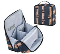 decor gift Beauty case con divisori nero gnomo blu navy e | Essenziali,Borse da viaggio per le donne,Supporto per telefono/specchio