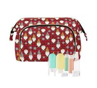 decor gift Beauty case Essentials Red Buffalo Plaid & Leopard Christmas Gnomes (longword) Portamonete da donna per gioielli organizer