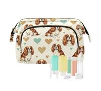 decor gift Beauty case organizer Essentials Beautiful Dogs Pattern (longword) borsa per trucco da viaggio