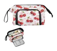 decor gift Bella Rosso Fiocco di Ciliegia Polka Dot Matita Borse Grande Capacità Hard Shell Matita Caso Multifunzionale per Adulti Forniture Scuole Superiori estuche de lapices para ninas