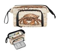 decor gift Benvenuto Eremita Granchio Spiaggia Modello Penna Caso Grande Capacità Portapenne Caso con Scomparto per Bambini College estuche de lapices para ninas