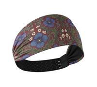 decor gift Bhutan Blue Poppy William Morris Pattern Cooling Baseball fascia elastica testa bandane per uso quotidiano uso quotidiano banda para la cabeza