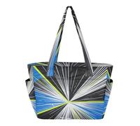 decor gift Bianco Blu Nero Luce Astratta Tote Bag Borse da Spiaggia per Viaggi & Beach Weekend Getaway con Scomparto bolsa tote para mujer