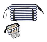 decor gift Blu e Bianco Strisce Orizzontali Borse di Grande Capacità Con Cerniera Portatile per Insegnante Scuola Must Haves estuchera para lapices