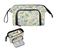 decor gift Blue Poppy Flower William Morris Pattern Pencil Pouch Large Capacity Pen Case Organizer Multifunzionale per Studenti universitari Asilo estuche para lapices ninas