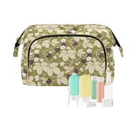 decor gift Borsa cosmetica per borsa Essentials William Morris Retro Raspberry Grass Green (longword) Portamonete da donna per riporre cosmetici