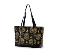decor gift Borsa da viaggio impermeabile con cerniera Holiday Mask Crown Fleur De Lis viola verde oro per le signore con, Lusso Oro Rosa Farfalla Line Art Nero
