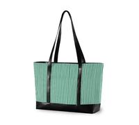 decor gift Borsa da viaggio impermeabile con cerniera Holiday Mask Crown Fleur De Lis viola verde oro per le signore con, Verde brillante bianco a righe moderne