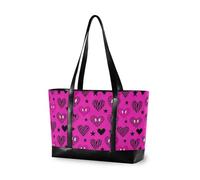 decor gift borsa del computer di modo con la chiusura lampo diamante verde a scacchi per la palestra di viaggio vacanza con tablet, Zebre leopardate con cuore rosa Y2k