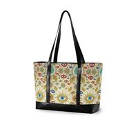 decor gift borsa del computer portatile di modo per le donne 14 con cerniera Galaxy segno zodiacale Celeste Estetica per le donne lavorano con, Evil Eye Giallo Indaco Blu