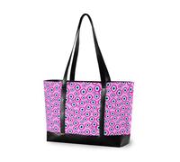 decor gift borsa del computer portatile di modo per le donne 14 con cerniera Galaxy segno zodiacale Celeste Estetica per le donne lavorano con, Evil Eye Rosa Semplice Classico