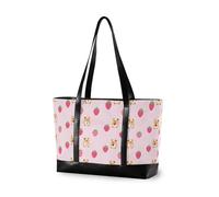 decor gift Borsa impermeabile per laptop con cerniera Cute Squirrels con cuori neri per il pannolino di yoga, Cute Pig Fragola Rosa