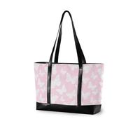 decor gift Borsa impermeabile per laptop con cerniera Cute Squirrels con cuori neri per il pannolino di yoga, Graziosa farfalla bianca rosa