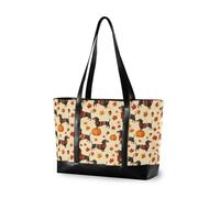 decor gift Borsa impermeabile per laptop con cerniera Cute Squirrels con cuori neri per il pannolino di yoga, Carino Autunno Dog Lovers Marrone