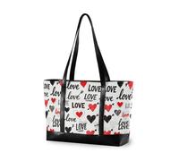 decor gift borsa moderna del computer portatile con cerniera Vangogh Girasoli Starry per le donne lavorare con, Cuore rosso di San Valentino