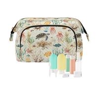 decor gift Borsa organizer per trucchi Essentials under Water Tartaruga Medusa (longword) Portamonete da donna per organizer cosmetici