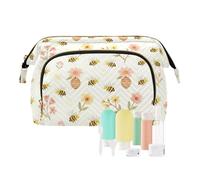 decor gift Borsa per il trucco Essentials Acquerello Ape Alveare Fiore Borse Cosmetiche Per Borsa per Accessori da Viaggio monedero chico para monedas