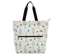 decor gift Borsa per libri per bambini per bambini ragazzi ragazze bambini schiaccianoci soldati impermeabile resistente riutilizzabile biblioteca borsa per libri borsa della spesa per la scuola