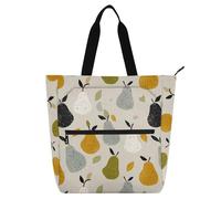 decor gift Borsa per libri per bambini per ragazzi ragazze donne stile pera grigio robusto resistente riutilizzabile biblioteca borsa per libri borsa della spesa per la scuola shopping viaggi