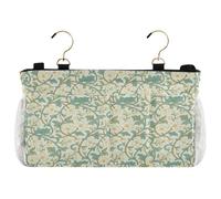 decor gift Borsa portaoggetti da comodino con motivo floreale bianco di pera William Morris, borsa da appendere per dormitorio universitario essenziale, sponde del letto d'ospedale, organizer da