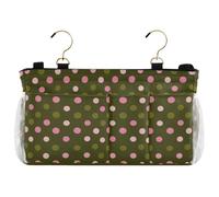 decor gift Borsa portaoggetti da comodino organizer a pois rosa verde oliva comodino portaoggetti organizer da appendere per casa, dormitorio, letto a castello organizador para habitación