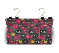 decor gift Borsa portaoggetti da comodino organizer con mostri frutta grigia e rossa borsa da appendere per lettino per bambini per letti a castello e letti d'ospedale Camere dormitorio sponde letto