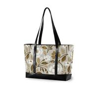 decor gift borsa portatile di on cerniera Rosa giapponese Zephyr Cherry Blossoms per yoga con pranzo, Motivo floreale bianco