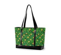 decor gift borsa portatile di classe per il lavoro con cerniera Maple Brown Leaf Camouflage Camouflage per il volo con il pranzo, Estetica del quadrifoglio