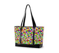decor gift borsa portatile di classe per il lavoro con cerniera Maple Brown Leaf Camouflage Camouflage per il volo con il pranzo, Carino Cane Valentine Frenchie Amore