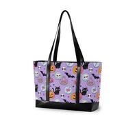 decor gift borsa professionale con il computer portatile con cerniera Western Boho Aztec Pattern Country per piscina palestra drogheria Viaggi pannolino, Vintage Witchy Magico Halloween Viola